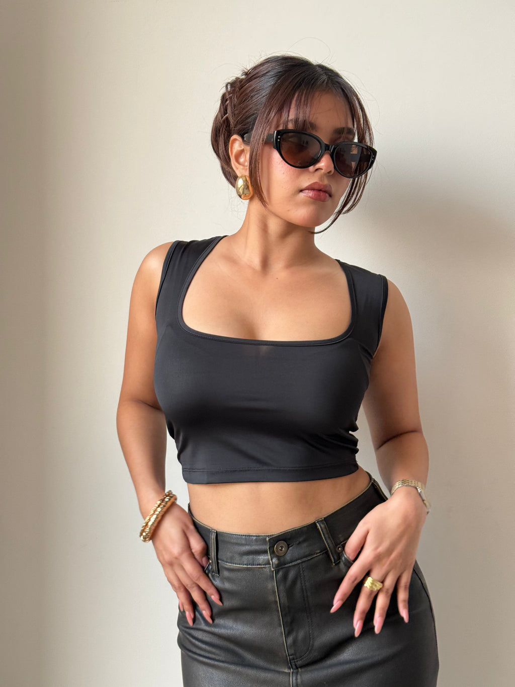 RǏWYÑ | Silky Soft Square Neck Top