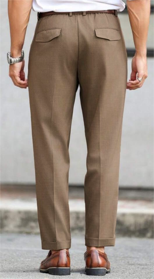RIWYN Refined Tailored Pleat Linen Pants