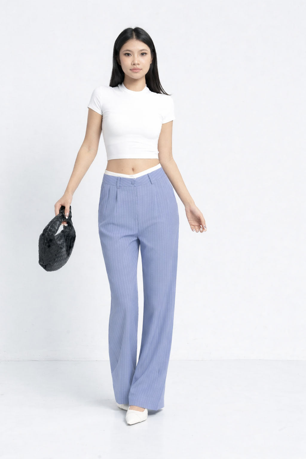 RǏWYÑ | Striped Boxer Wide Leg Trousers