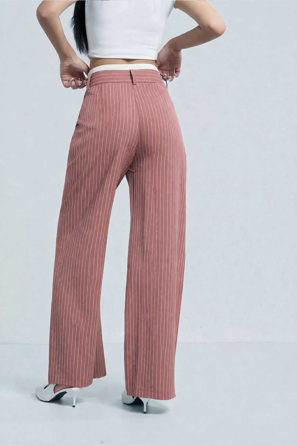 RǏWYÑ | Striped Boxer Wide Leg Trousers