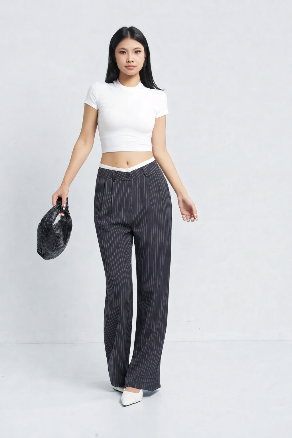 RǏWYÑ | Striped Boxer Wide Leg Trousers