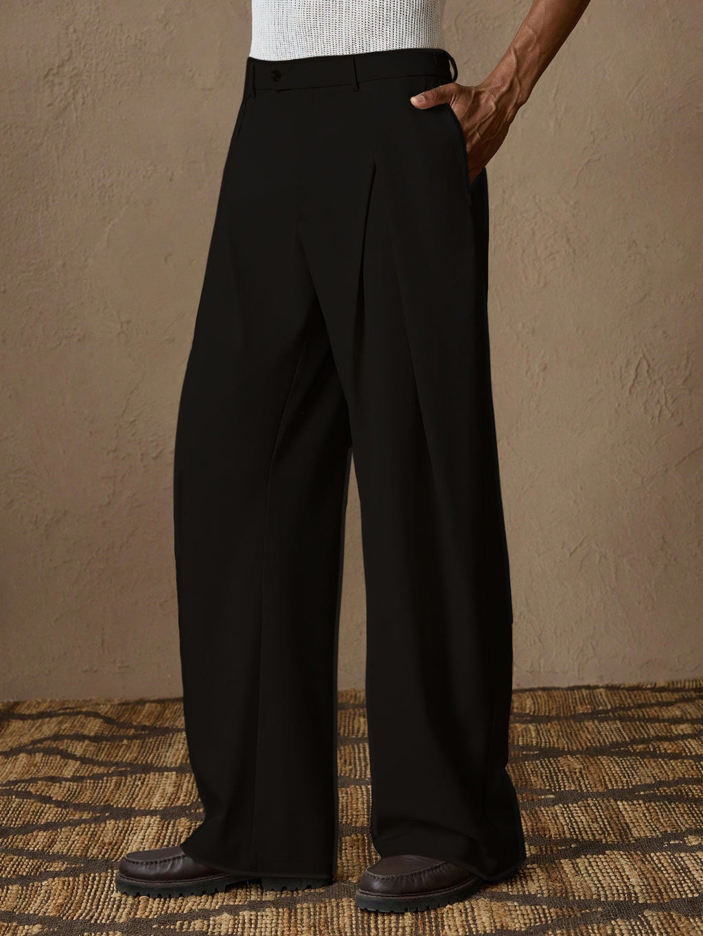 RIWYN Draped Game Pleated Trouser