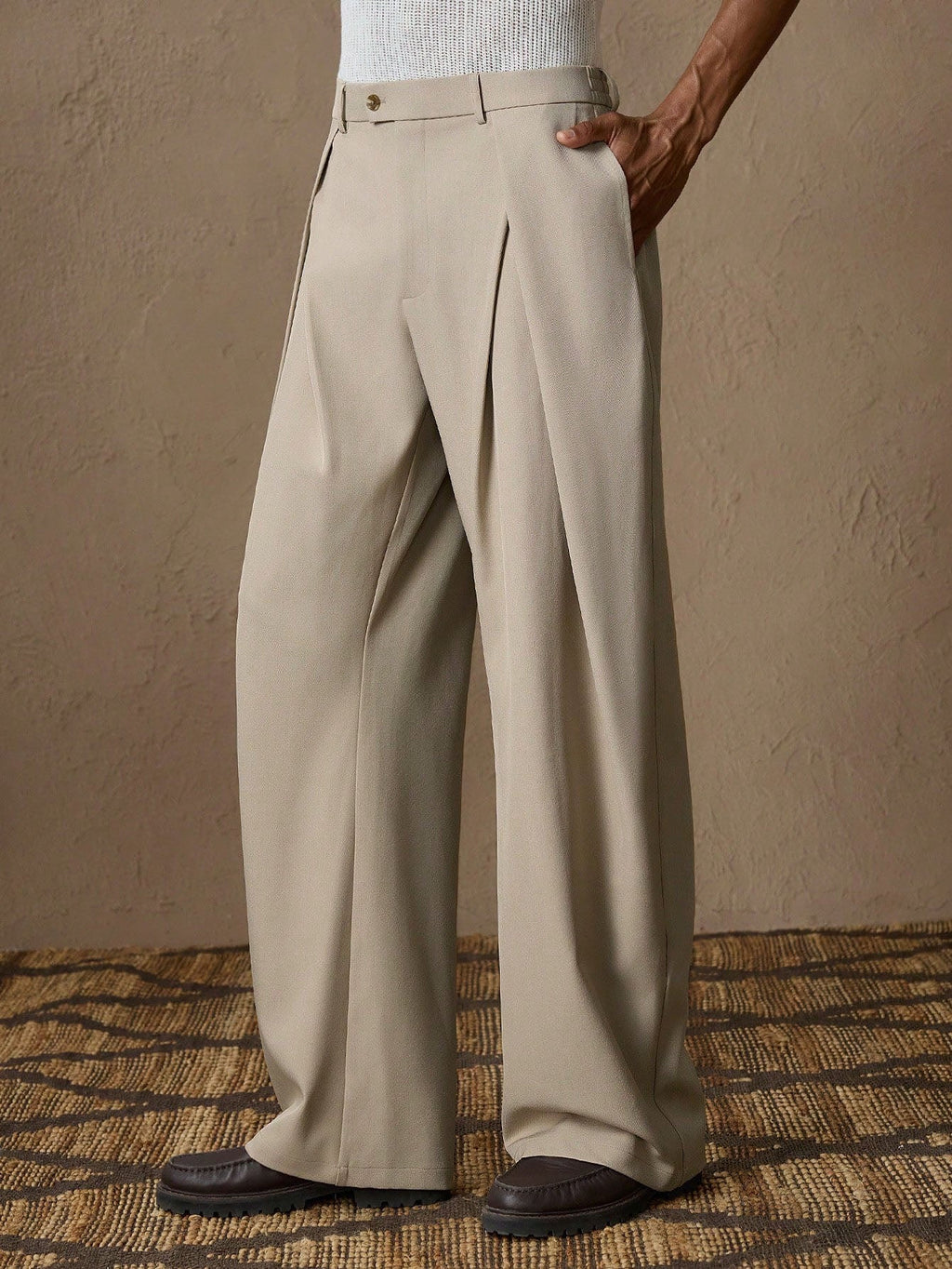 RIWYN Draped Game Pleated Trouser