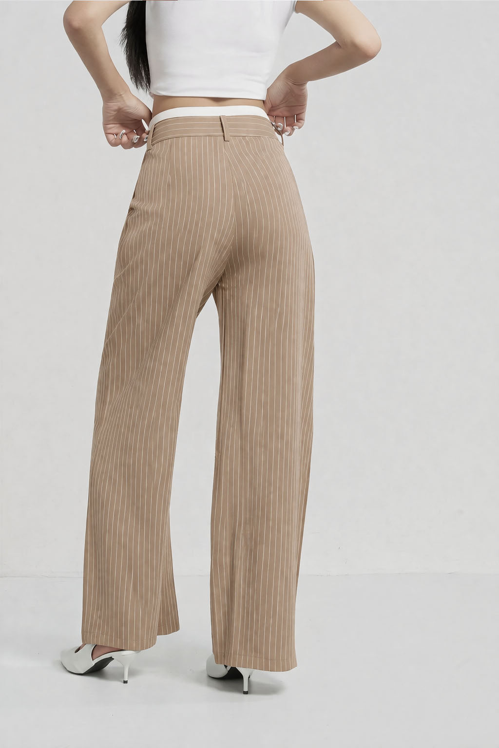 RǏWYÑ | Striped Boxer Wide Leg Trousers