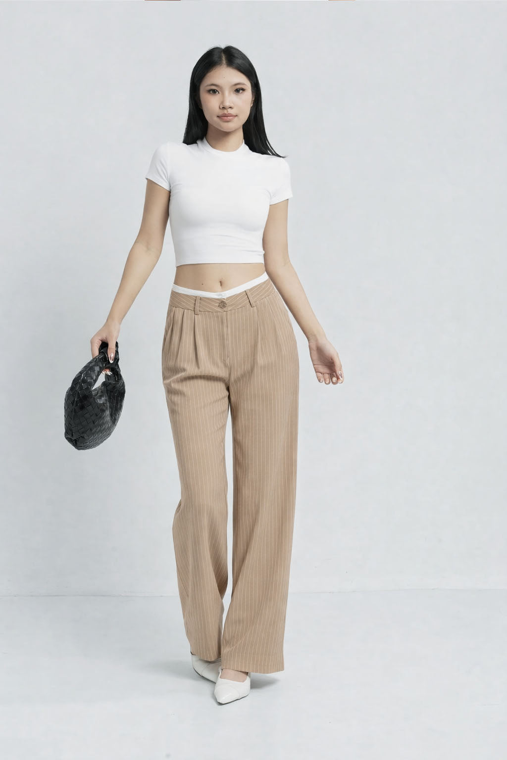 RǏWYÑ | Striped Boxer Wide Leg Trousers