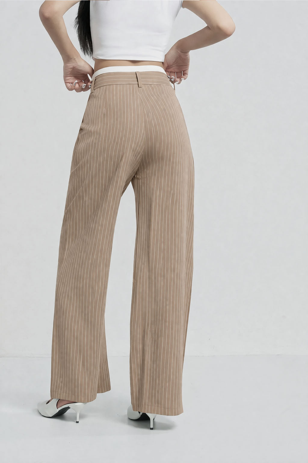 RǏWYÑ | Striped Boxer Wide Leg Trousers
