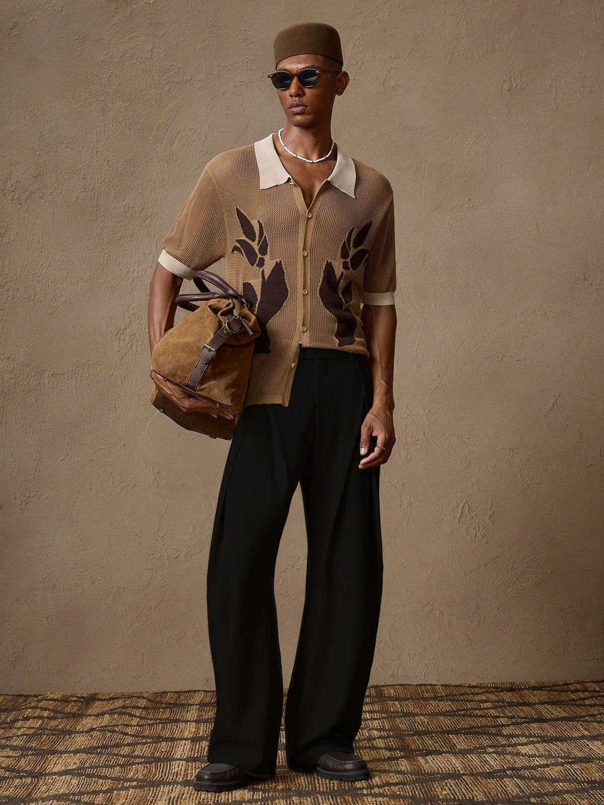 RIWYN Draped Game Pleated Trouser
