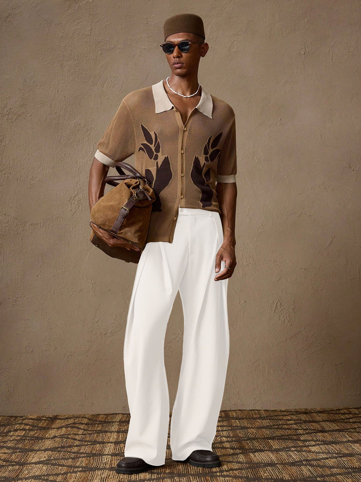 RIWYN Draped Game Pleated Trouser