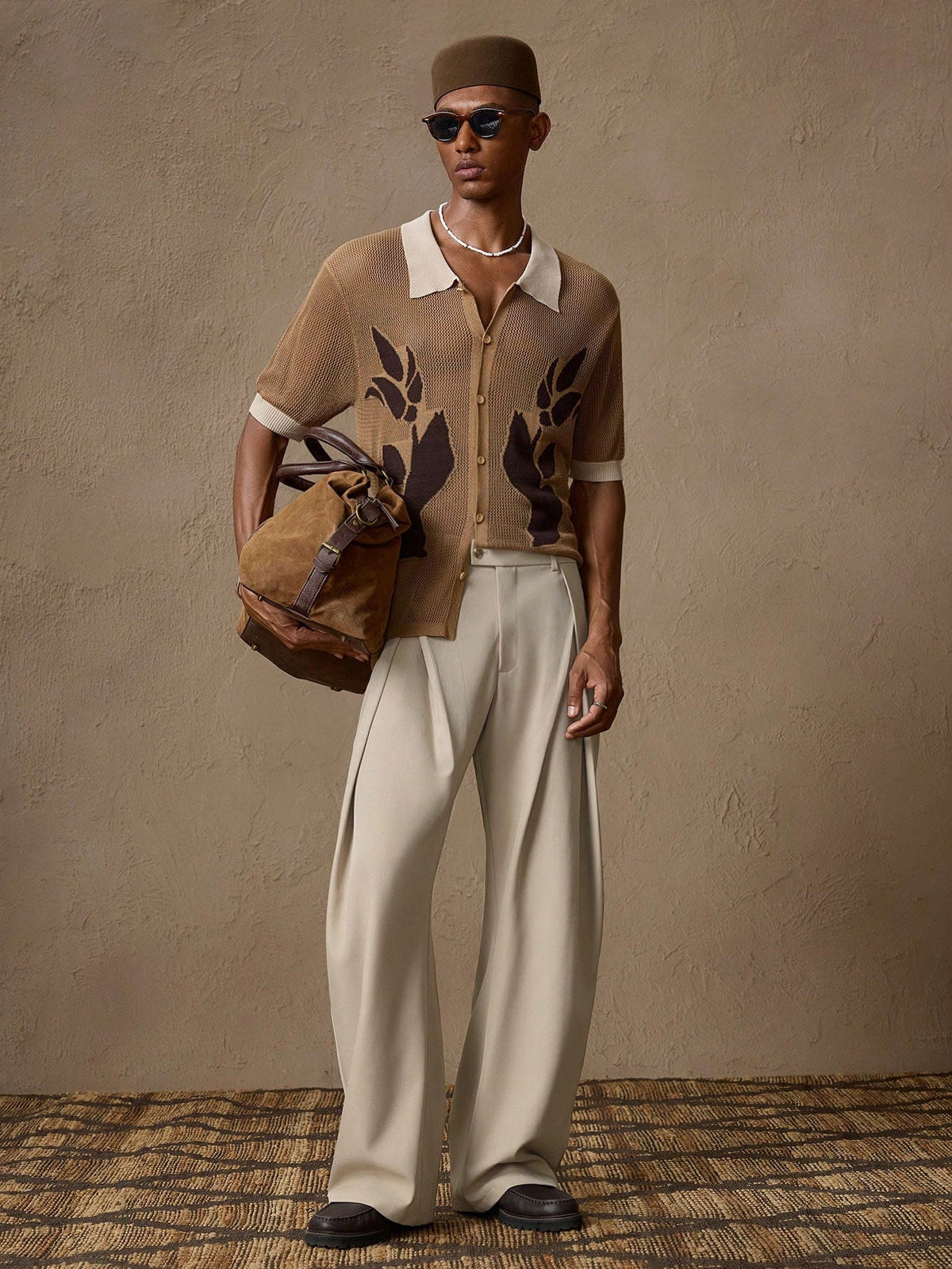 RIWYN Draped Game Pleated Trouser