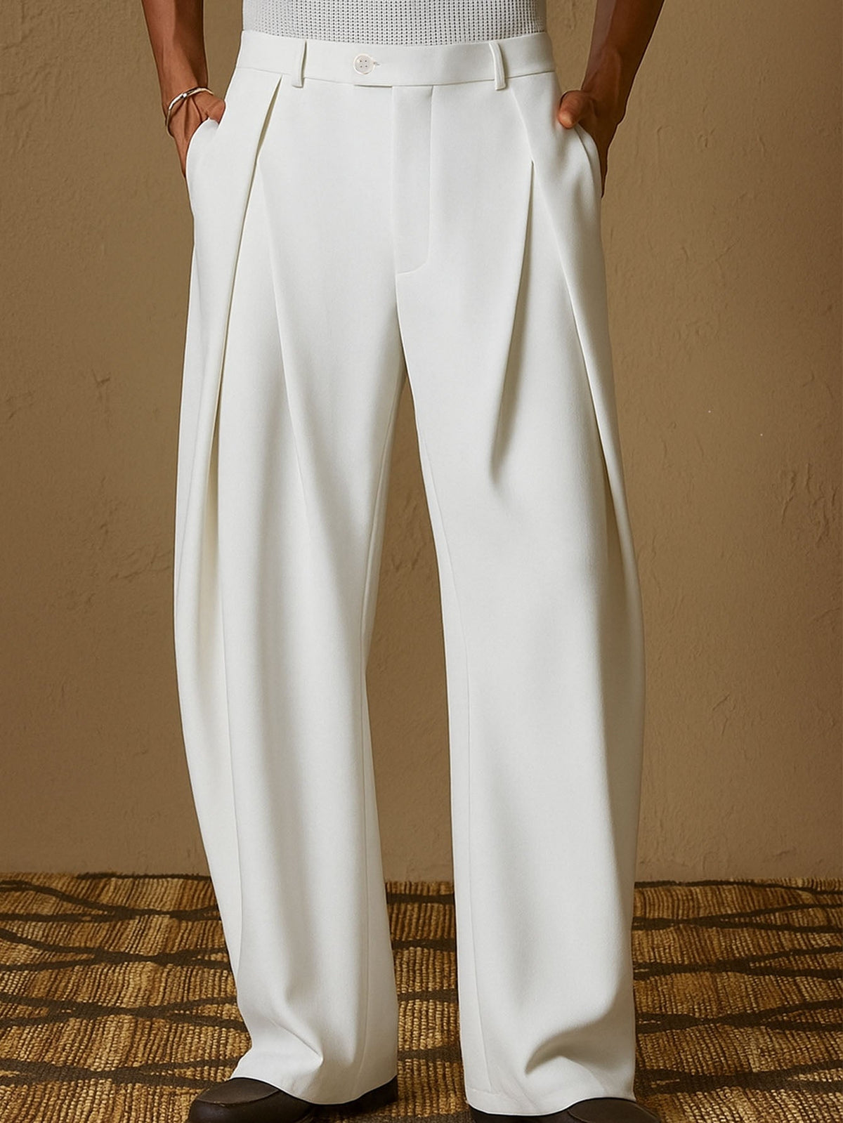 RIWYN Draped Game Pleated Trouser