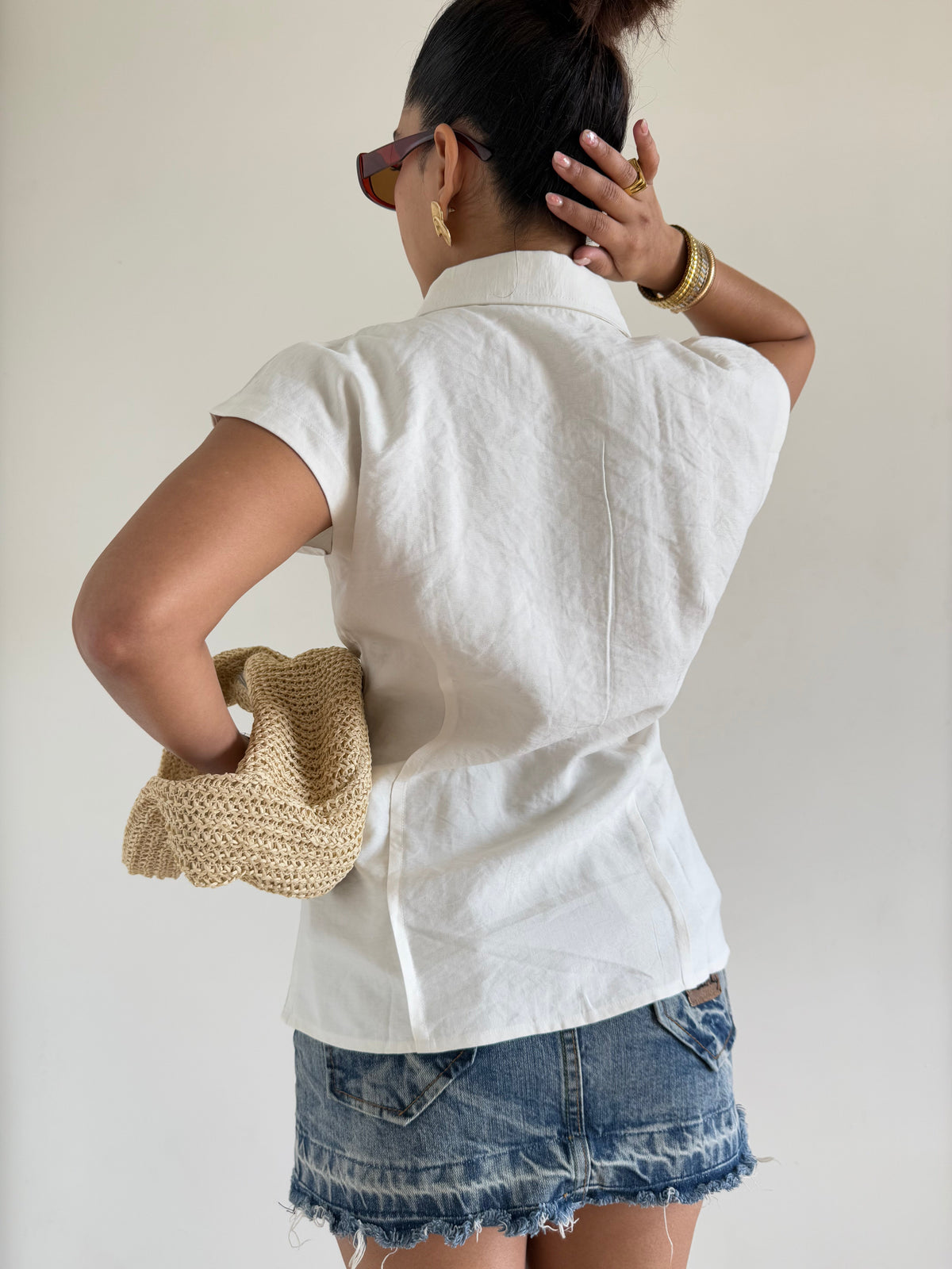RǏWYÑ | Snap Fit Cotton Tailor Shirt