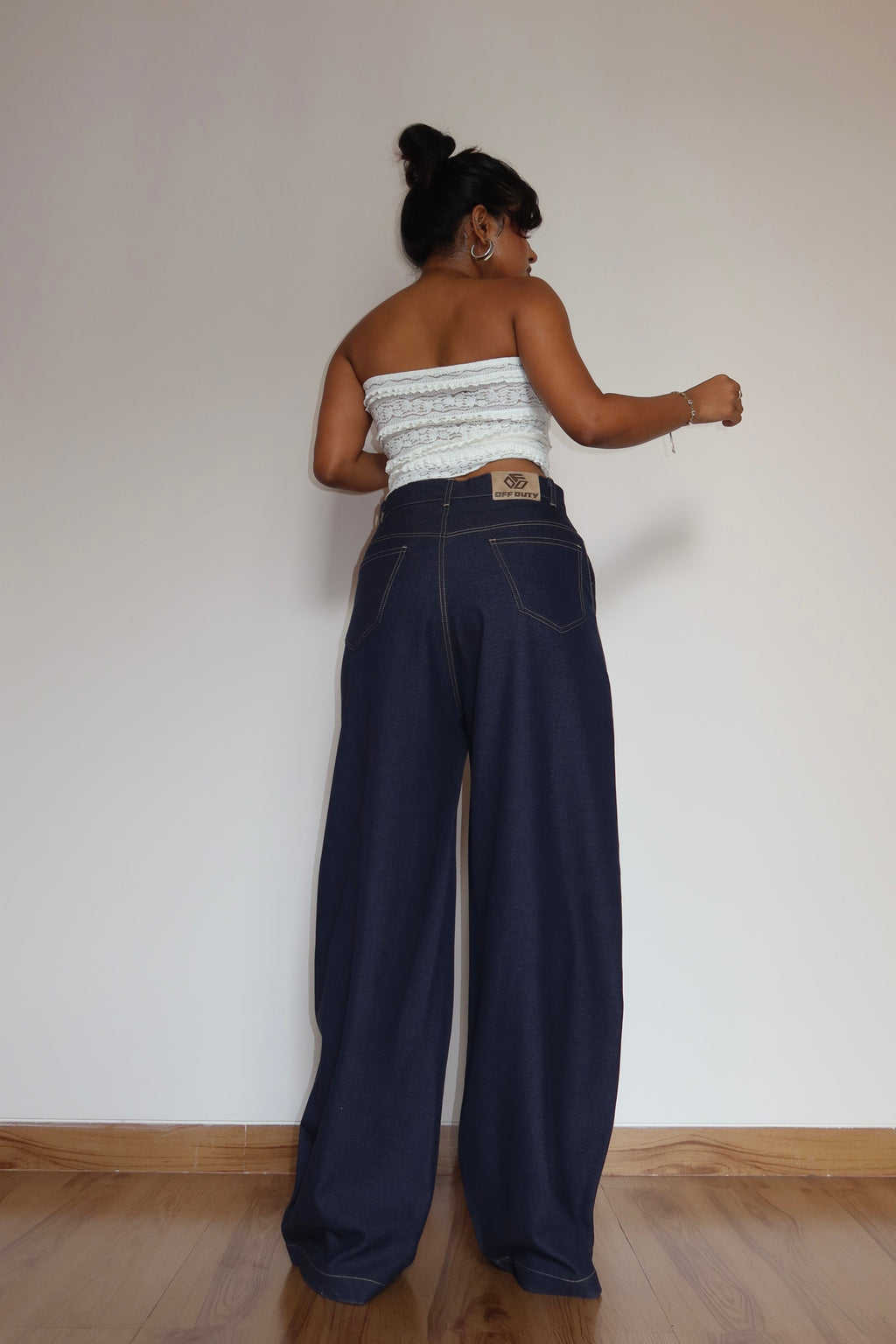 RǏWYÑ | Denim-Inspired Pin-Tuck Barrel Pants