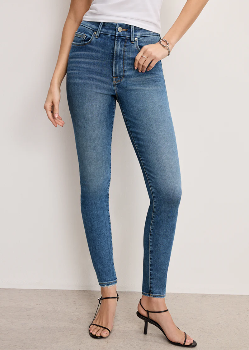 RǏWYÑ | Blue Stone Defined Waist Skin Fit Jeans