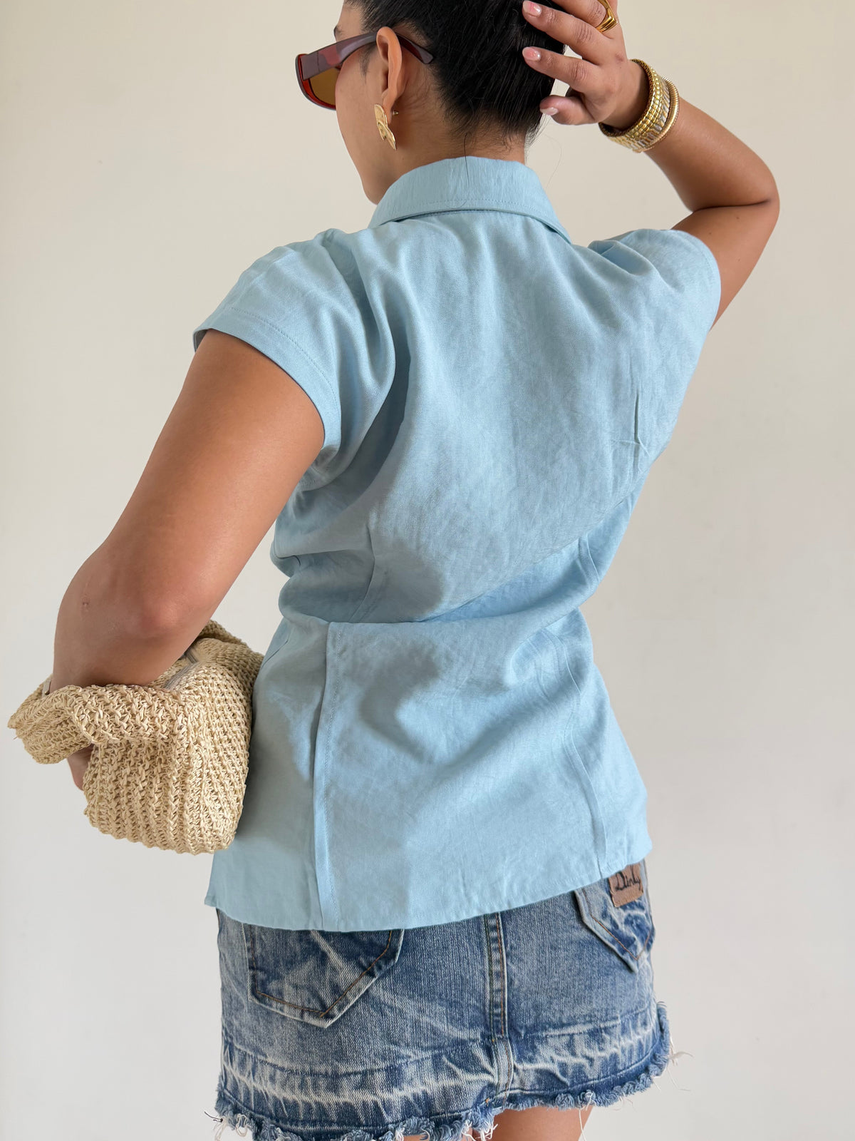 RǏWYÑ | Snap Fit Cotton Tailor Shirt