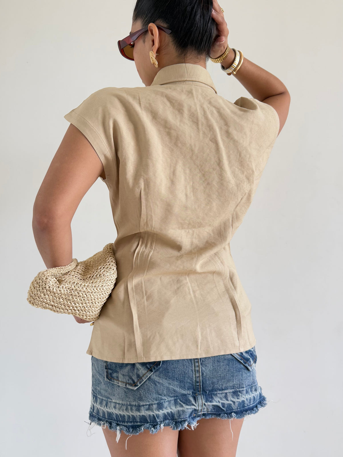 RǏWYÑ | Snap Fit Cotton Tailor Shirt