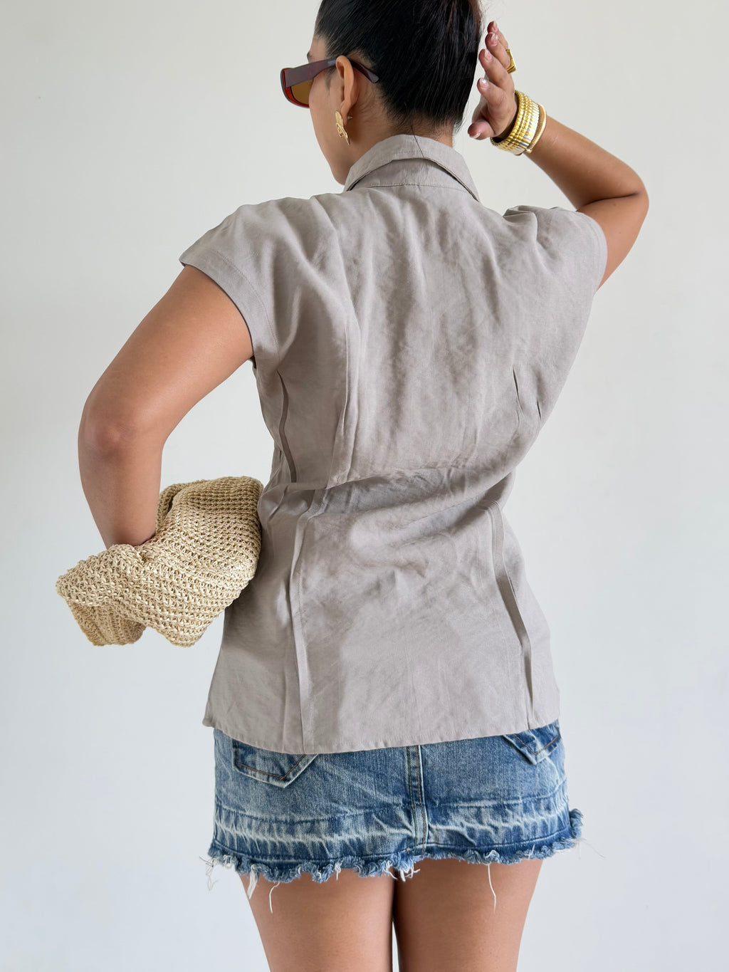 RǏWYÑ | Snap Fit Cotton Tailor Shirt