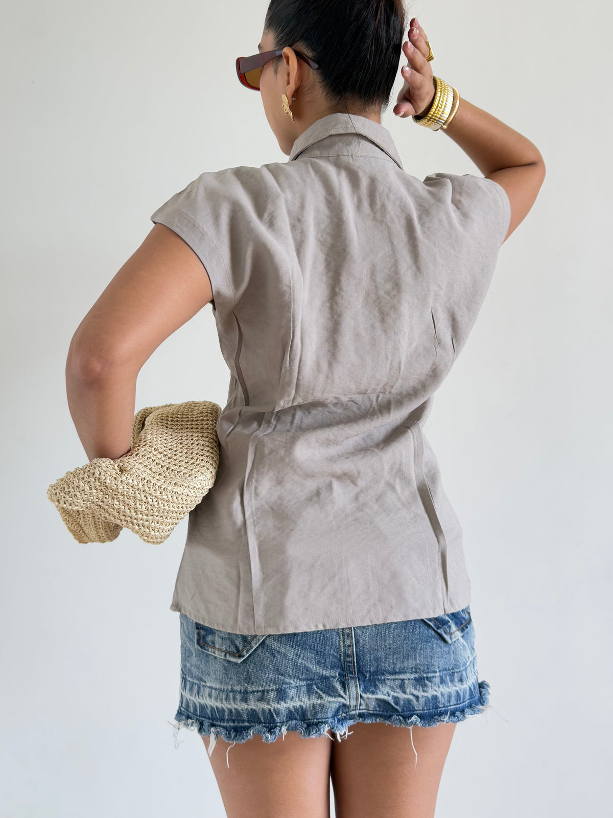 RǏWYÑ | Snap Fit Cotton Tailor Shirt