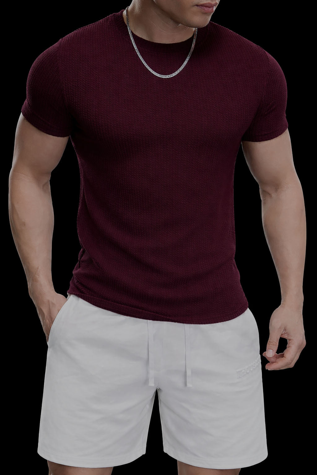 RIWYN Premium Textured Round Neck T- Shirt