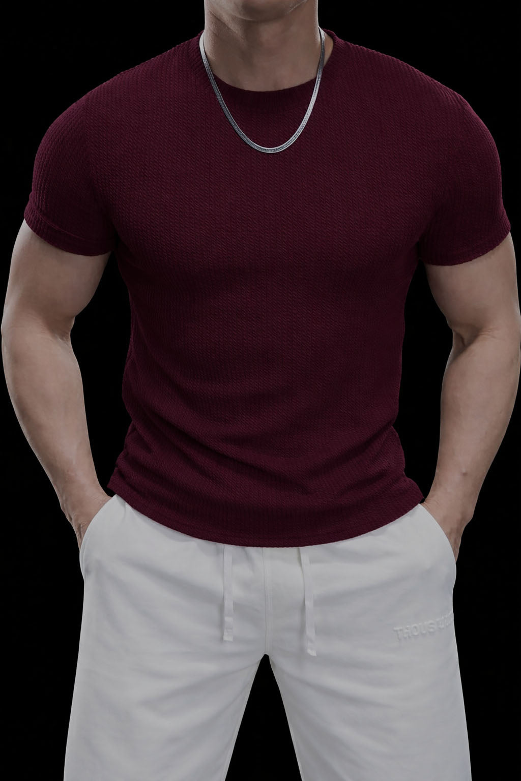 RIWYN Premium Textured Round Neck T- Shirt