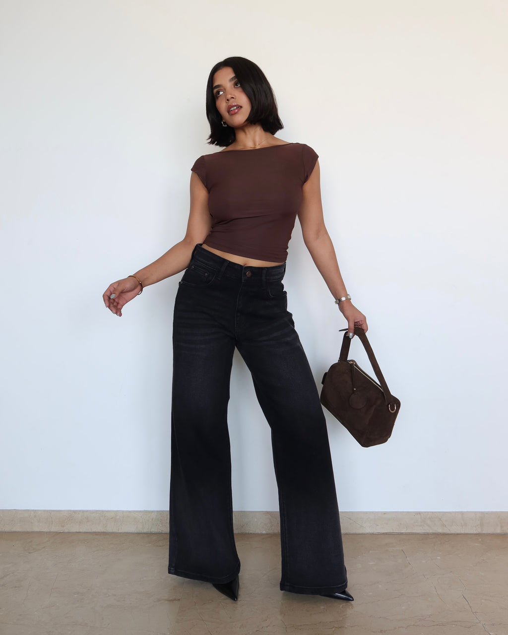 RǏWYÑ | Night Burst Wide Leg Jeans