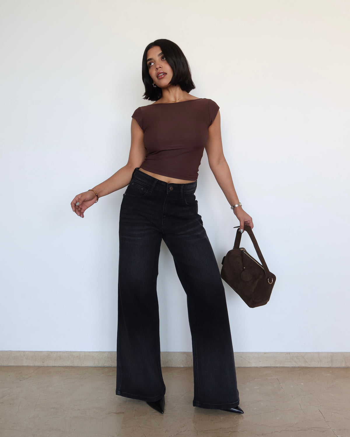 RǏWYÑ | Night Burst Wide Leg Jeans