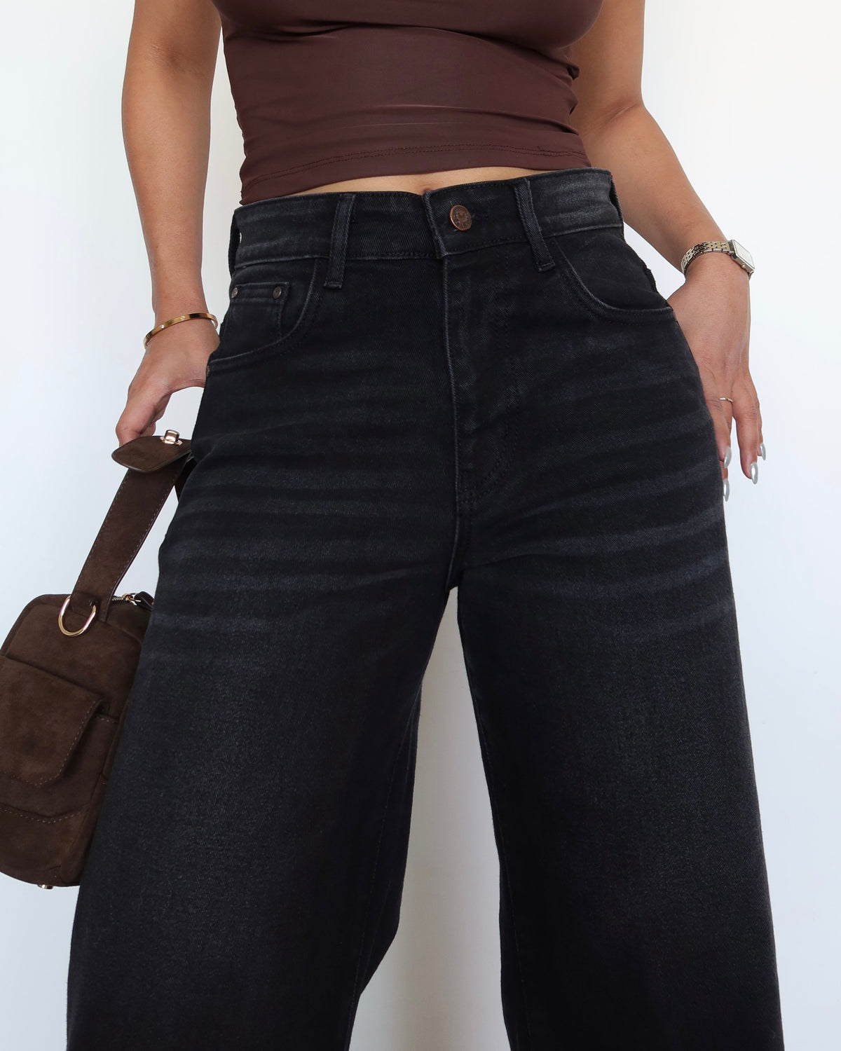 RǏWYÑ | Night Burst Wide Leg Jeans