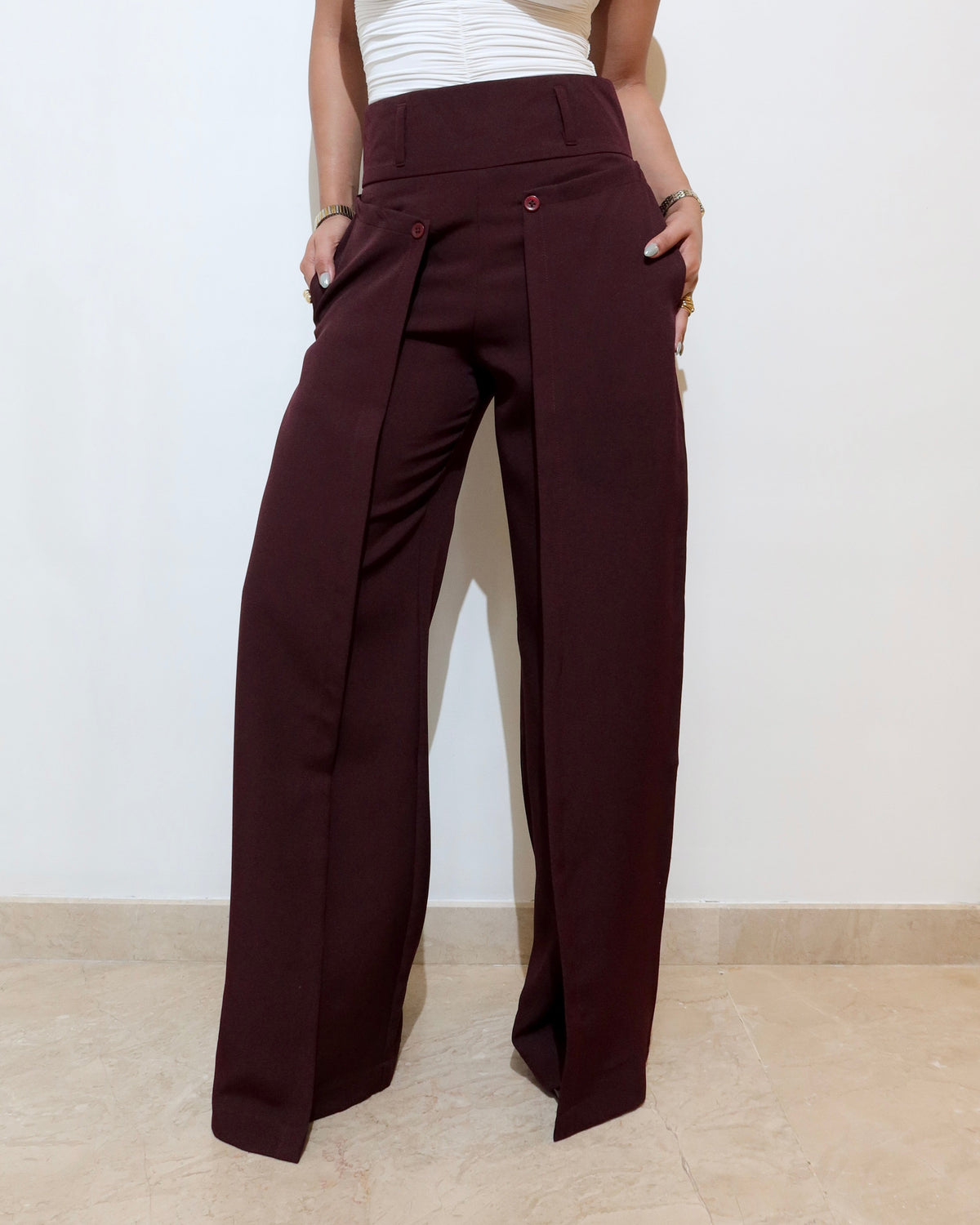 RǏWYÑ | Flattered Flap Straight Pants