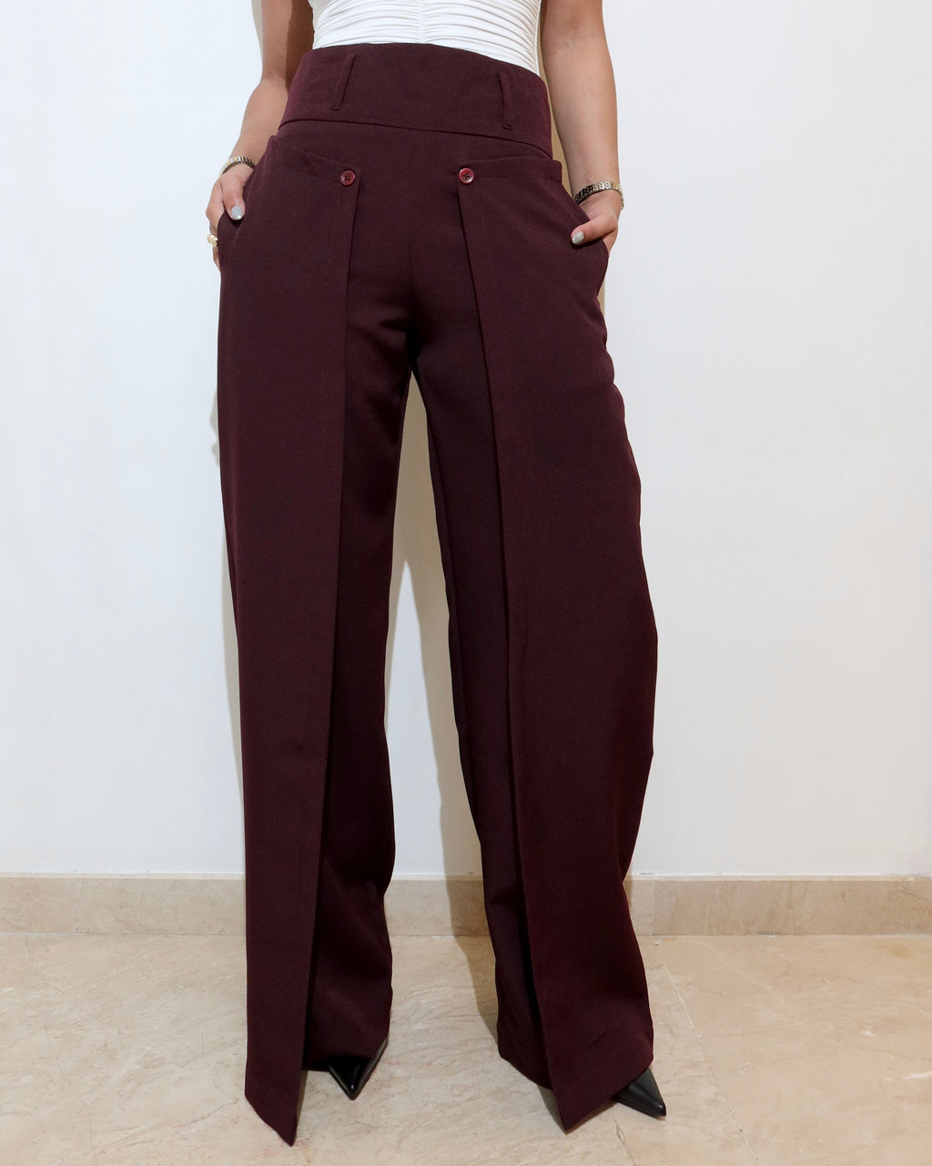 RǏWYÑ | Flattered Flap Straight Pants