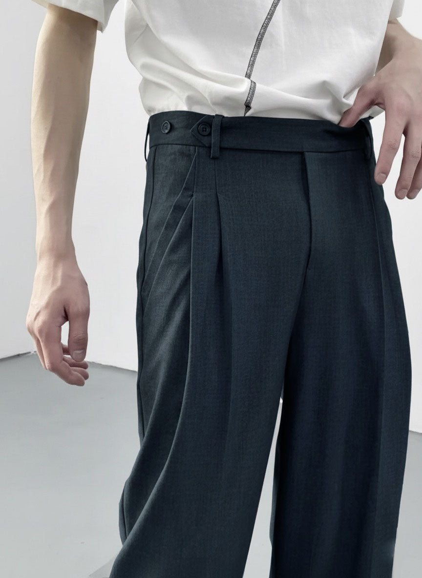 RIWYN Spanish Cut Pleated Pants