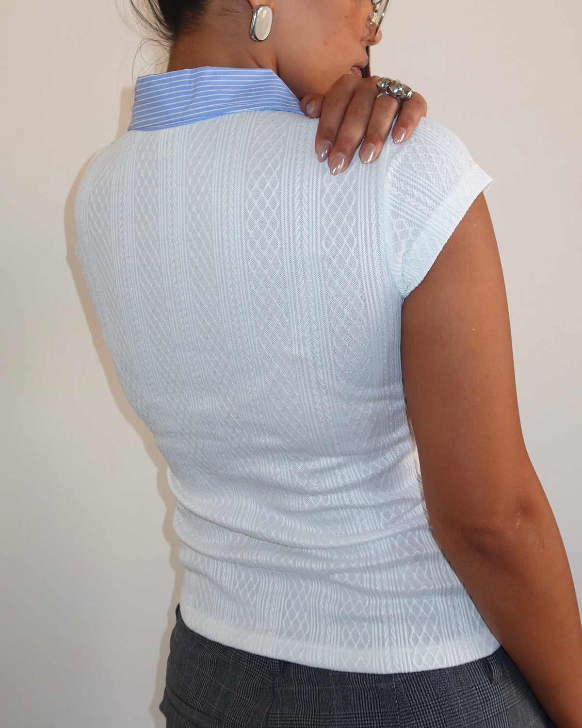 RǏWYÑ | Uni Knit Collar Top