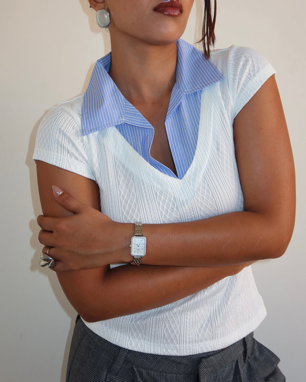 RǏWYÑ | Uni Knit Collar Top