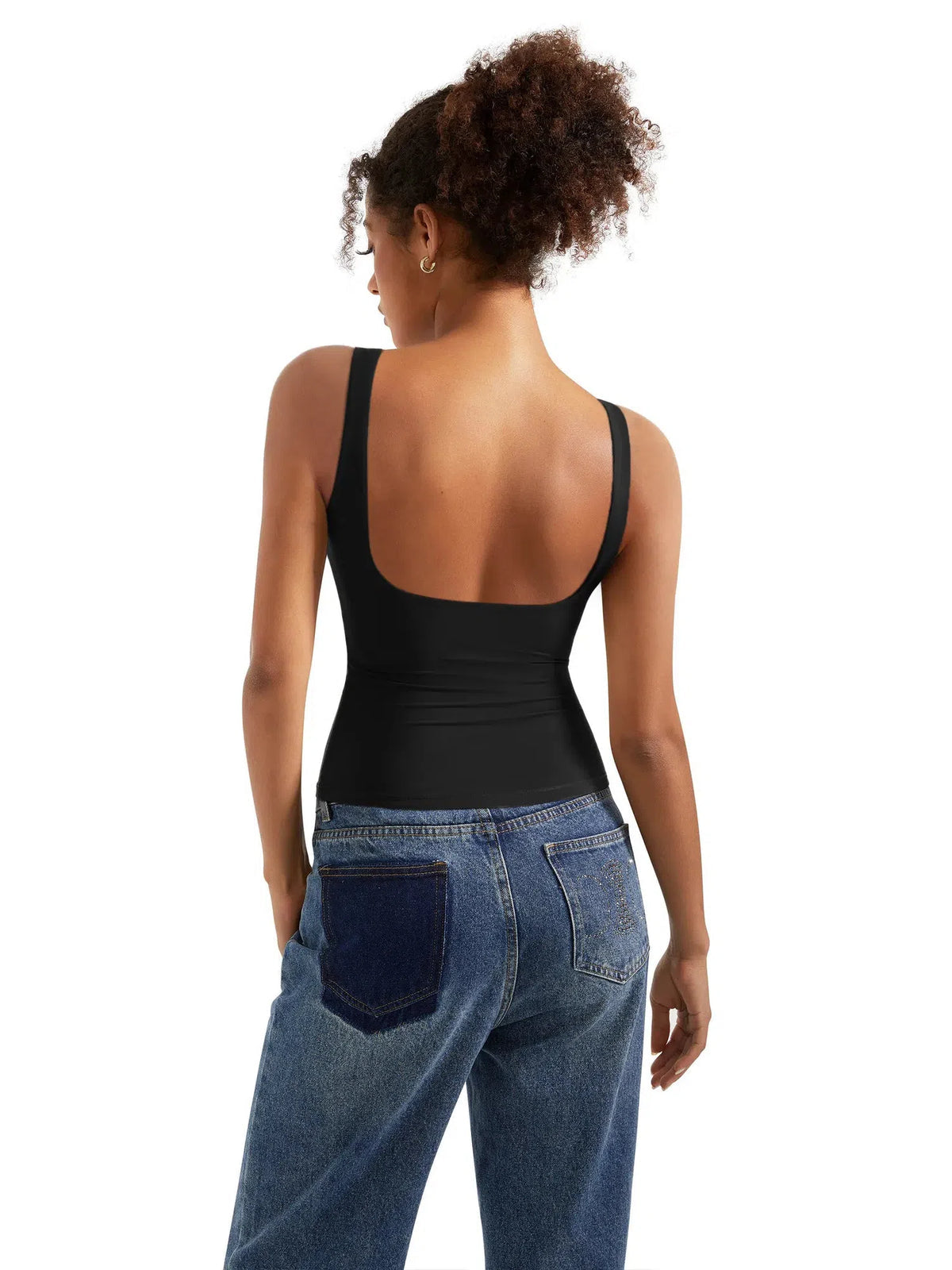 RǏWYÑ | Soft Backless Boat Neck Tank Top