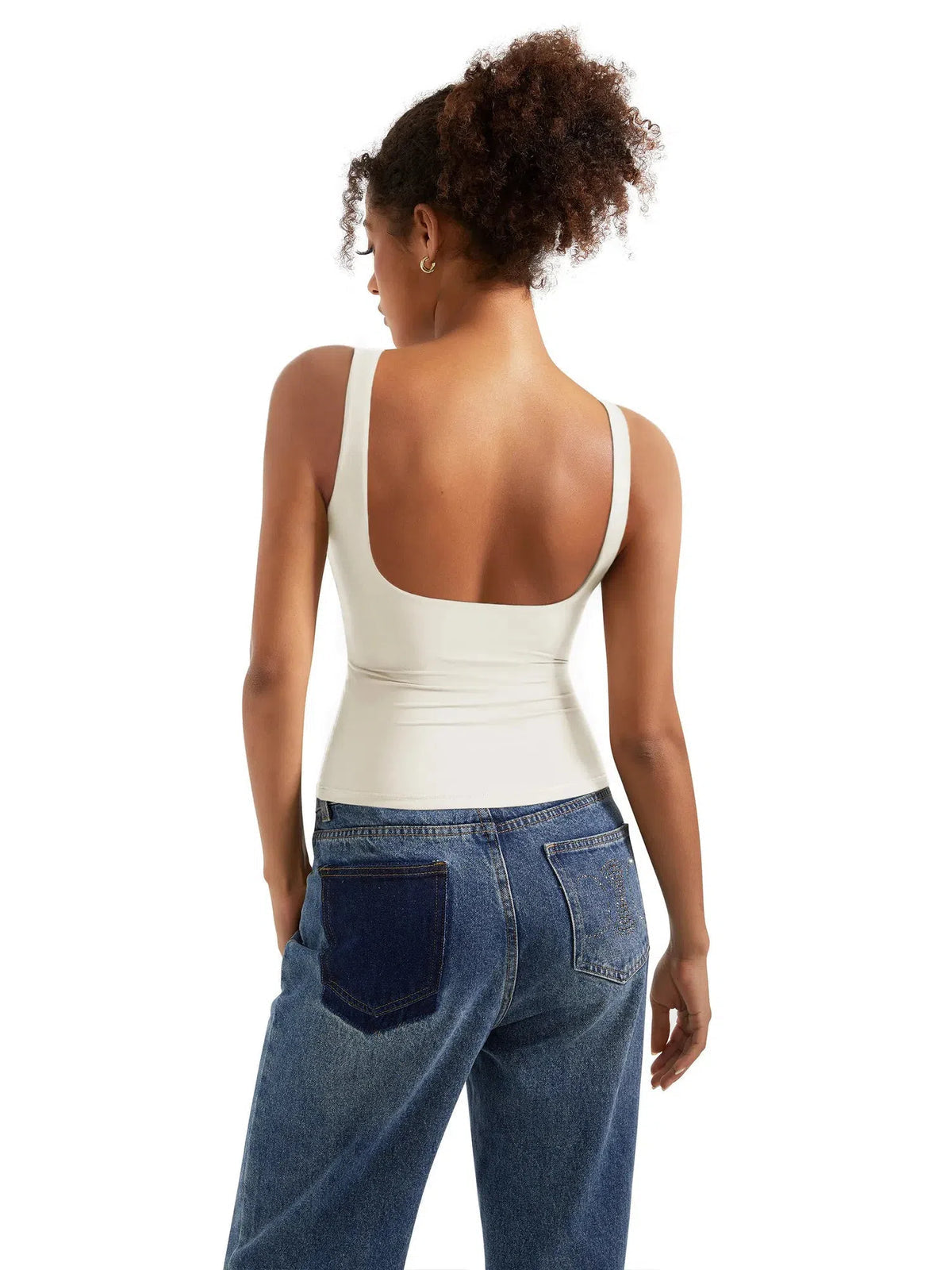 RǏWYÑ | Soft Backless Boat Neck Tank Top