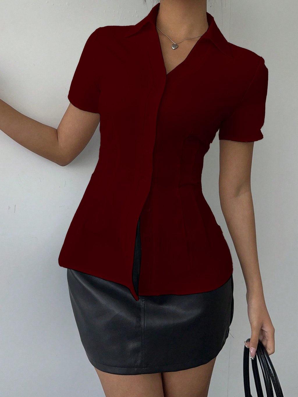 RǏWYÑ | Snatched Fit Collar Shirt