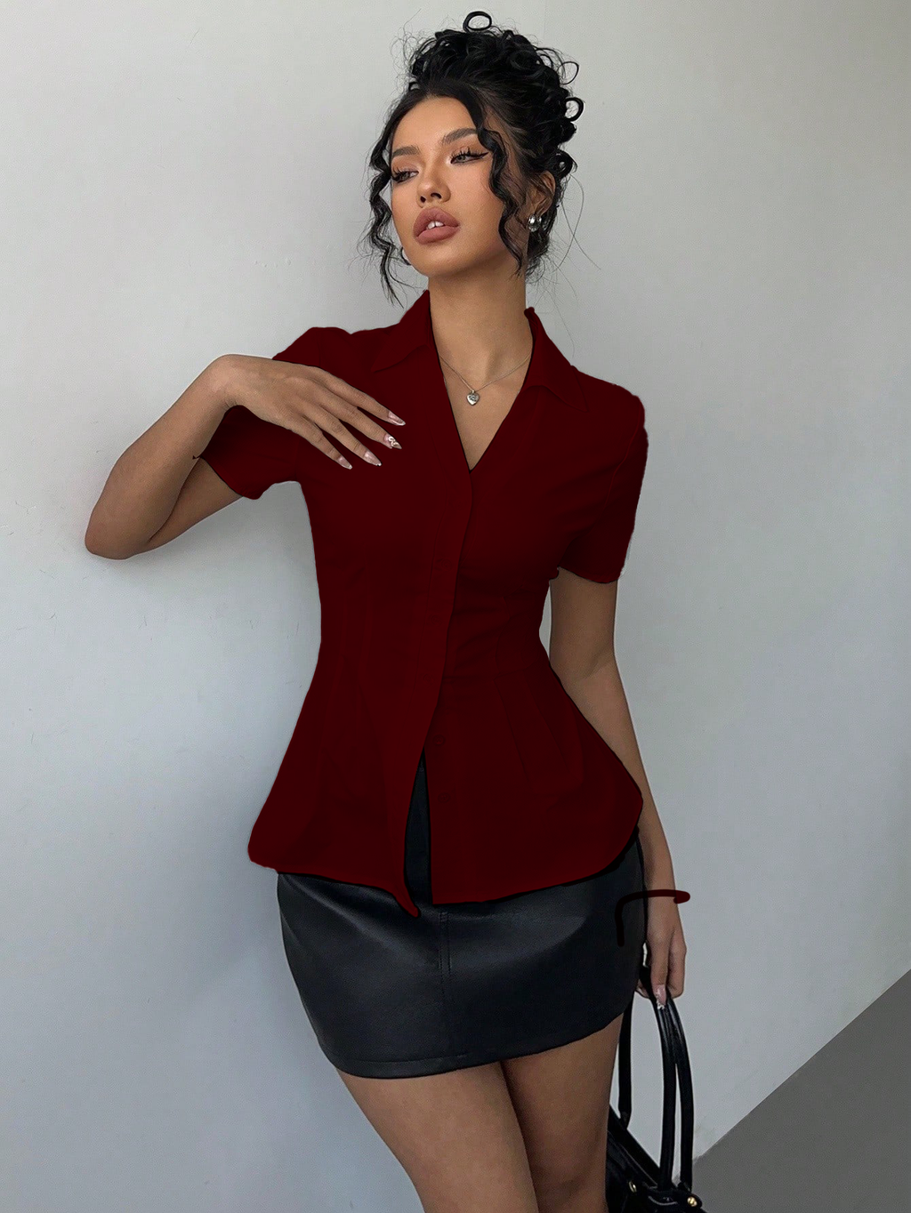 RǏWYÑ | Snatched Fit Collar Shirt