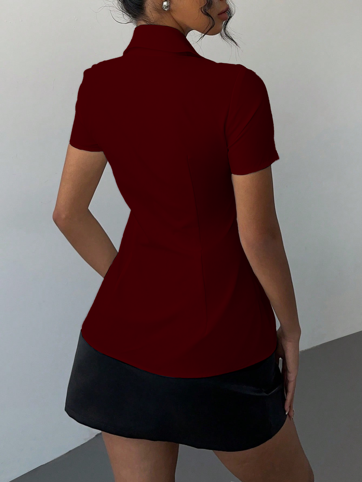 RǏWYÑ | Snatched Fit Collar Shirt