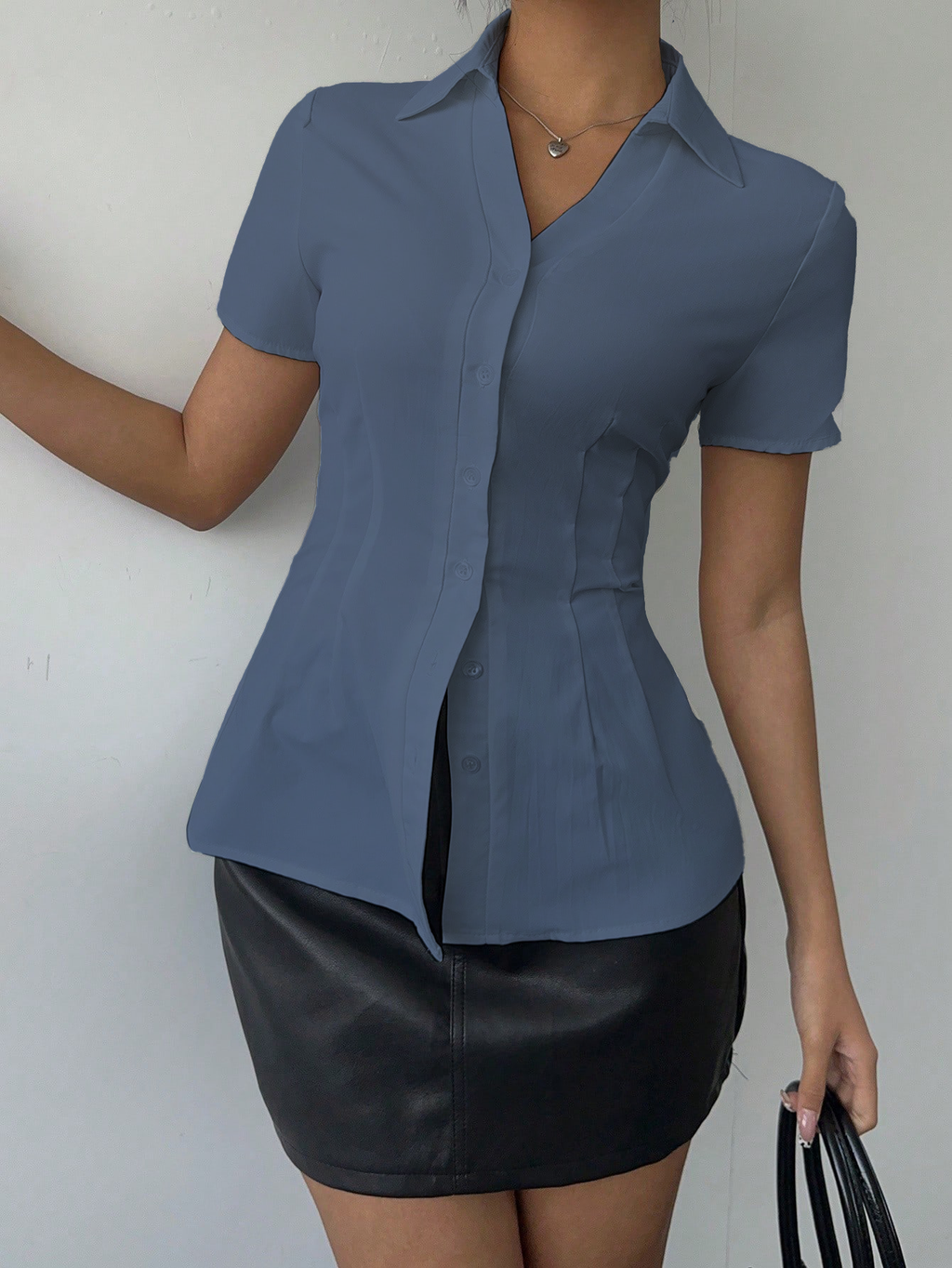 RǏWYÑ | Snatched Fit Collar Shirt