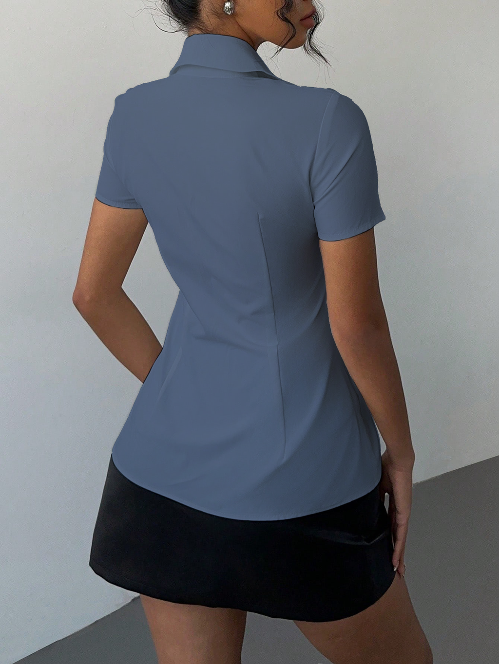 RǏWYÑ | Snatched Fit Collar Shirt