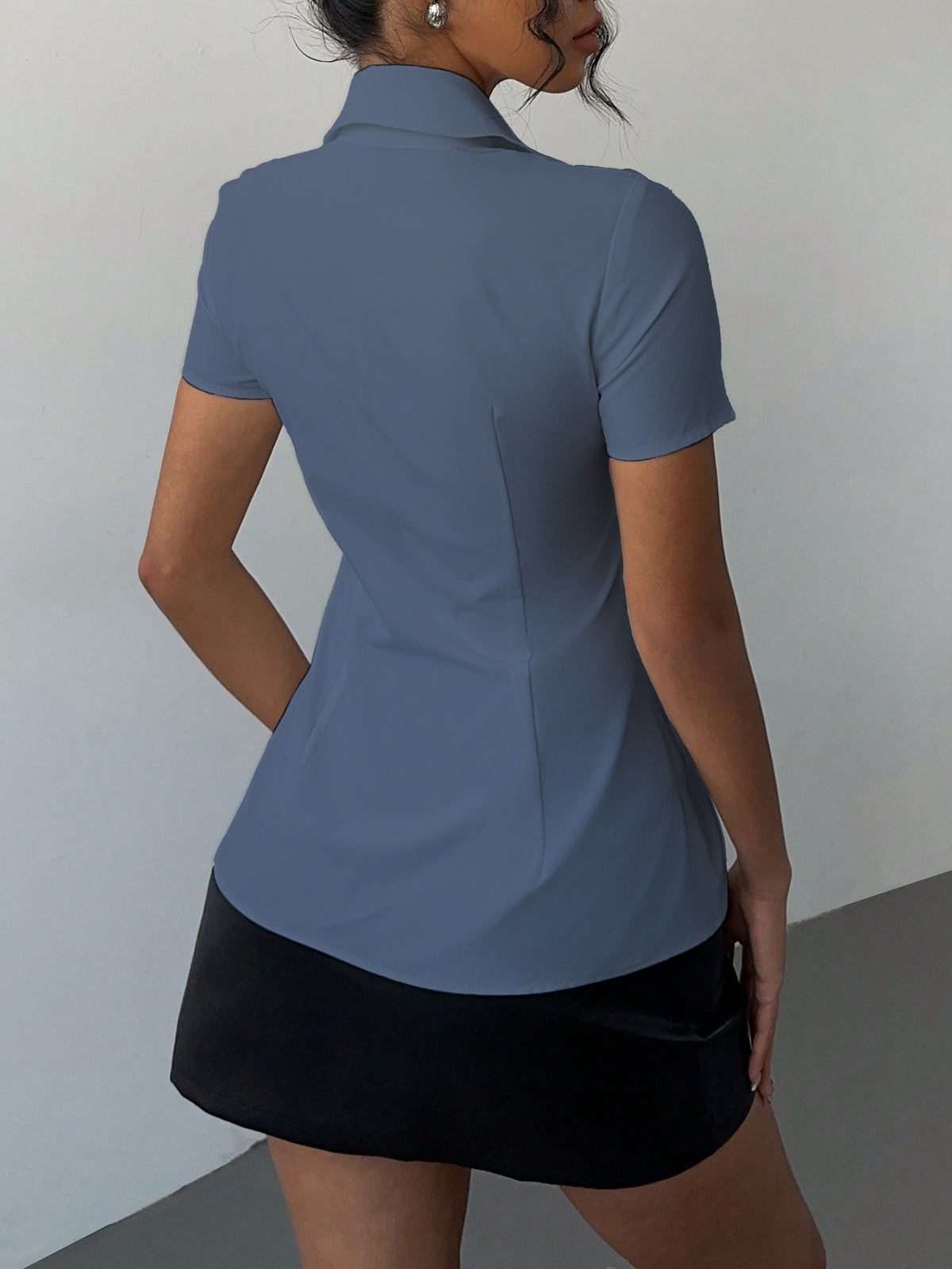 RǏWYÑ | Snatched Fit Collar Shirt