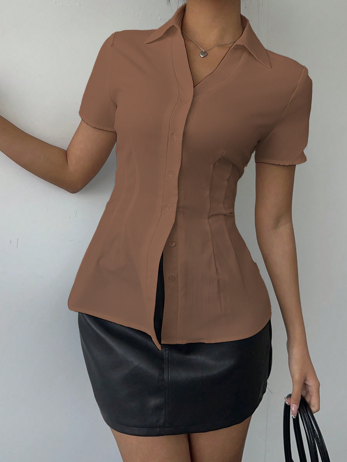 RǏWYÑ | Snatched Fit Collar Shirt