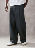 RIWYN Pleated Minimal Wide Leg Trousers