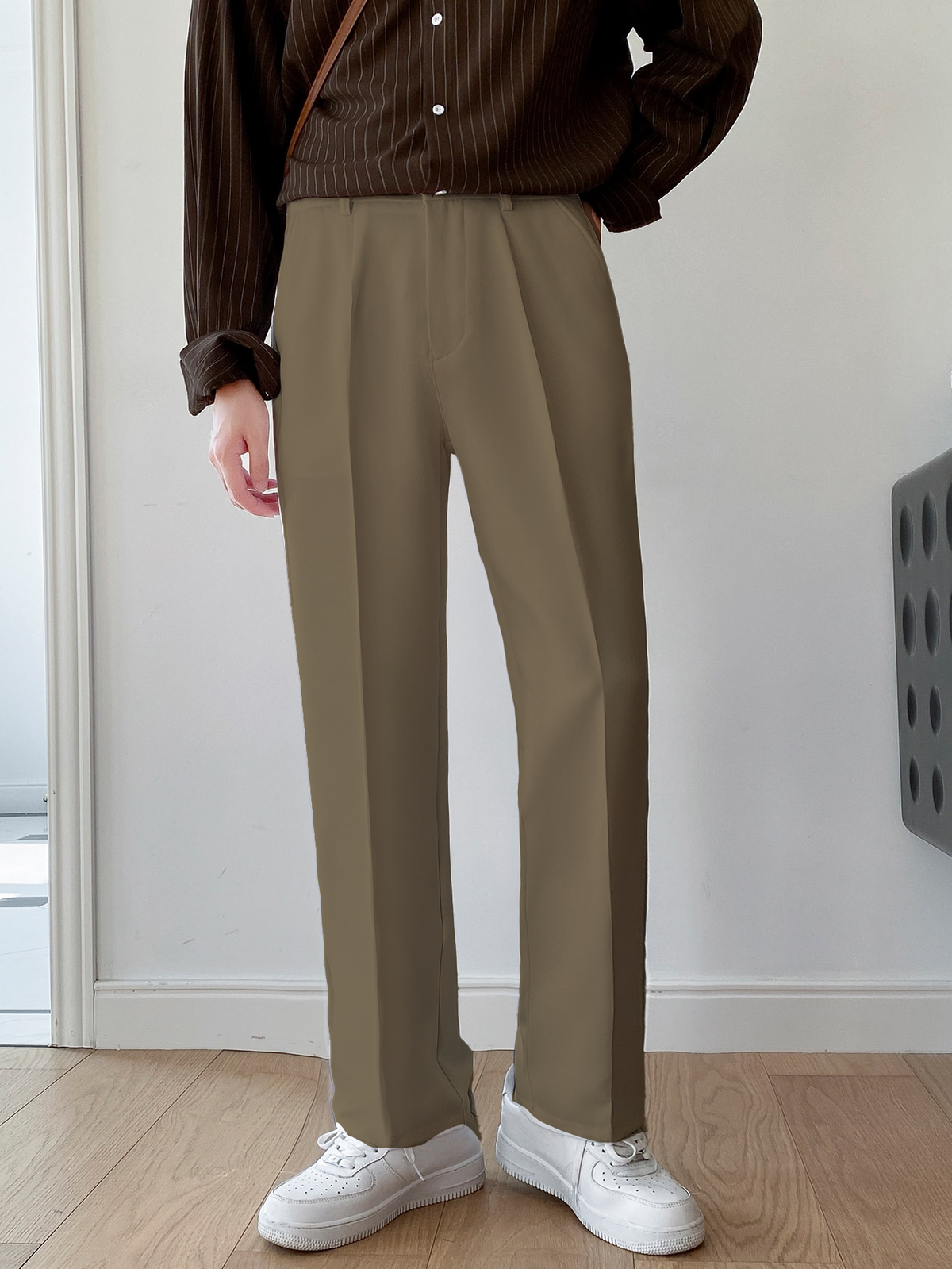 RIWYN Men Semi Formal Straight Fit Korean Pants