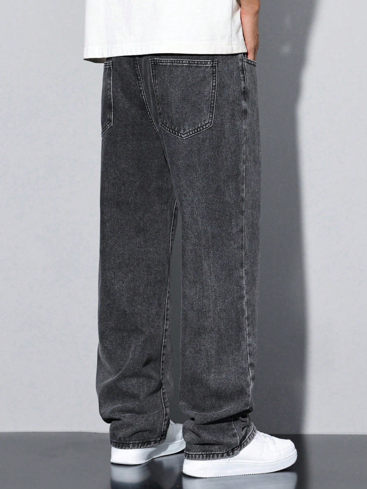 RIWYN Grey Spectrum Loose Straight Fit Jeans