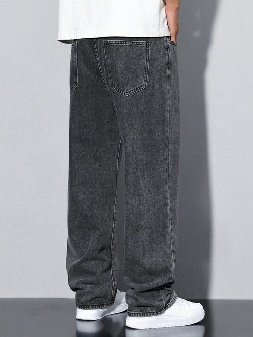 RIWYN Grey Spectrum Loose Straight Fit Jeans