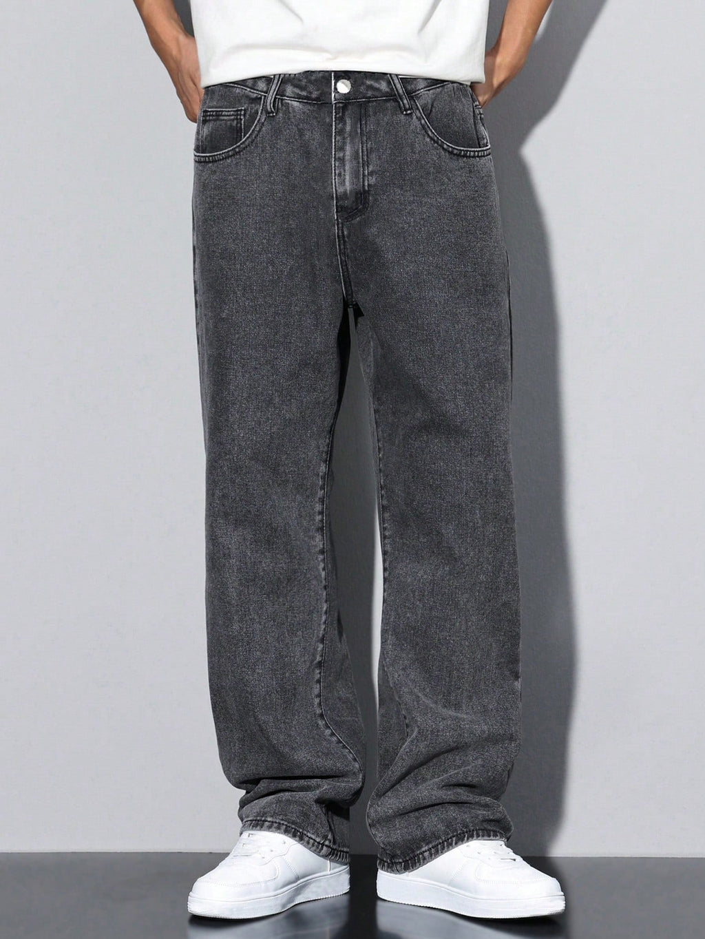 RIWYN Grey Spectrum Loose Straight Fit Jeans