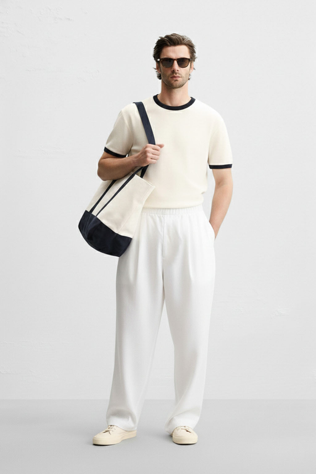 RIWYN Modern Basic Baggy Pants