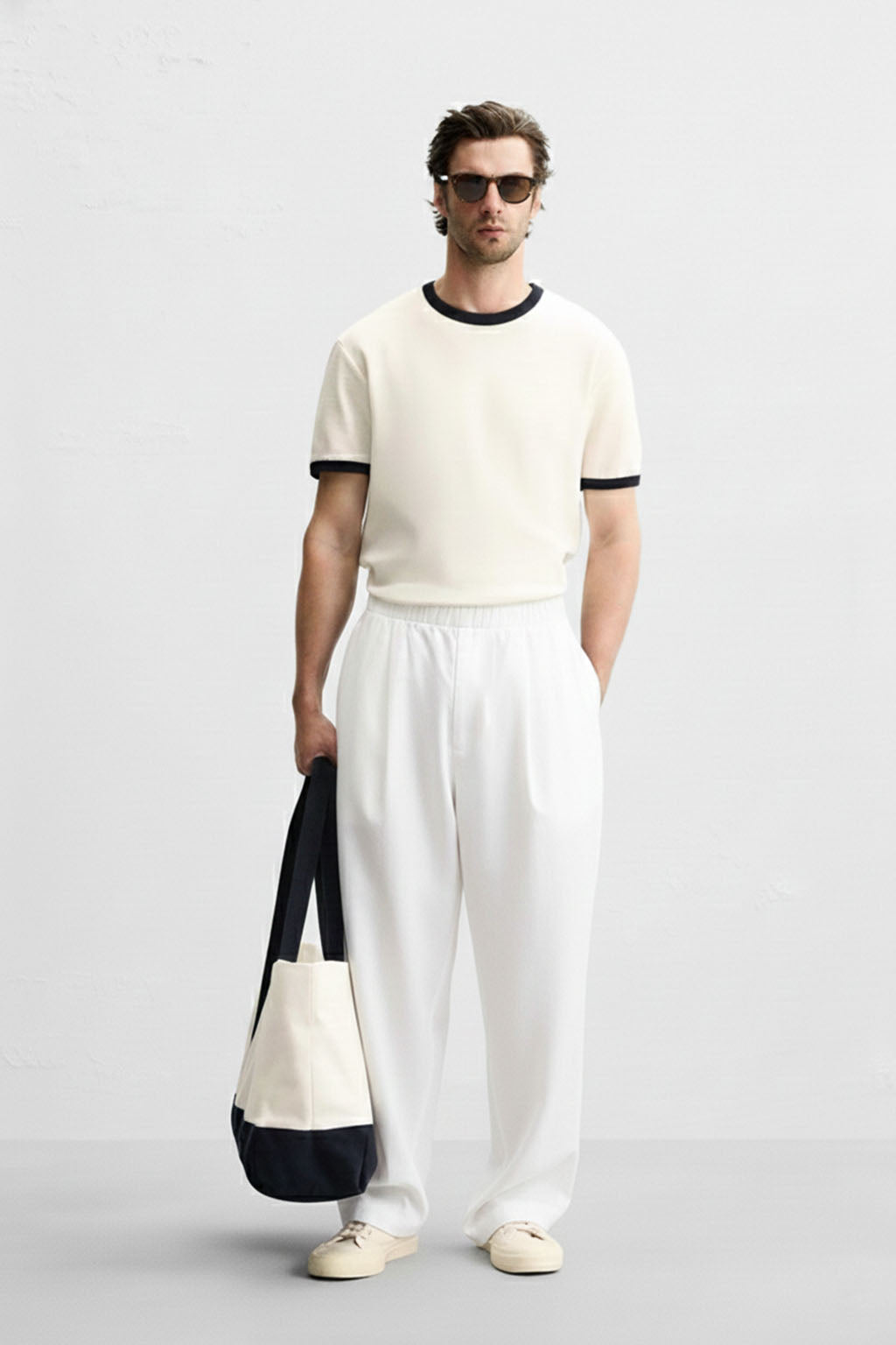 RIWYN Modern Basic Baggy Pants