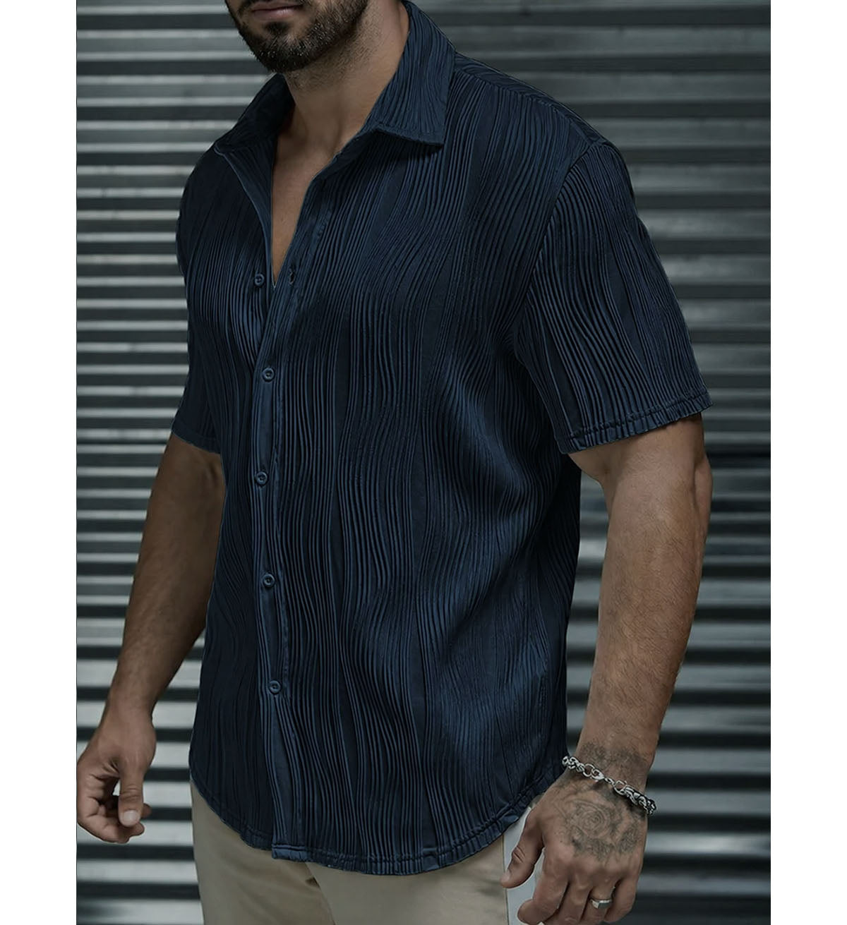 RIWYN Fine Knit Slim Fit Shirt