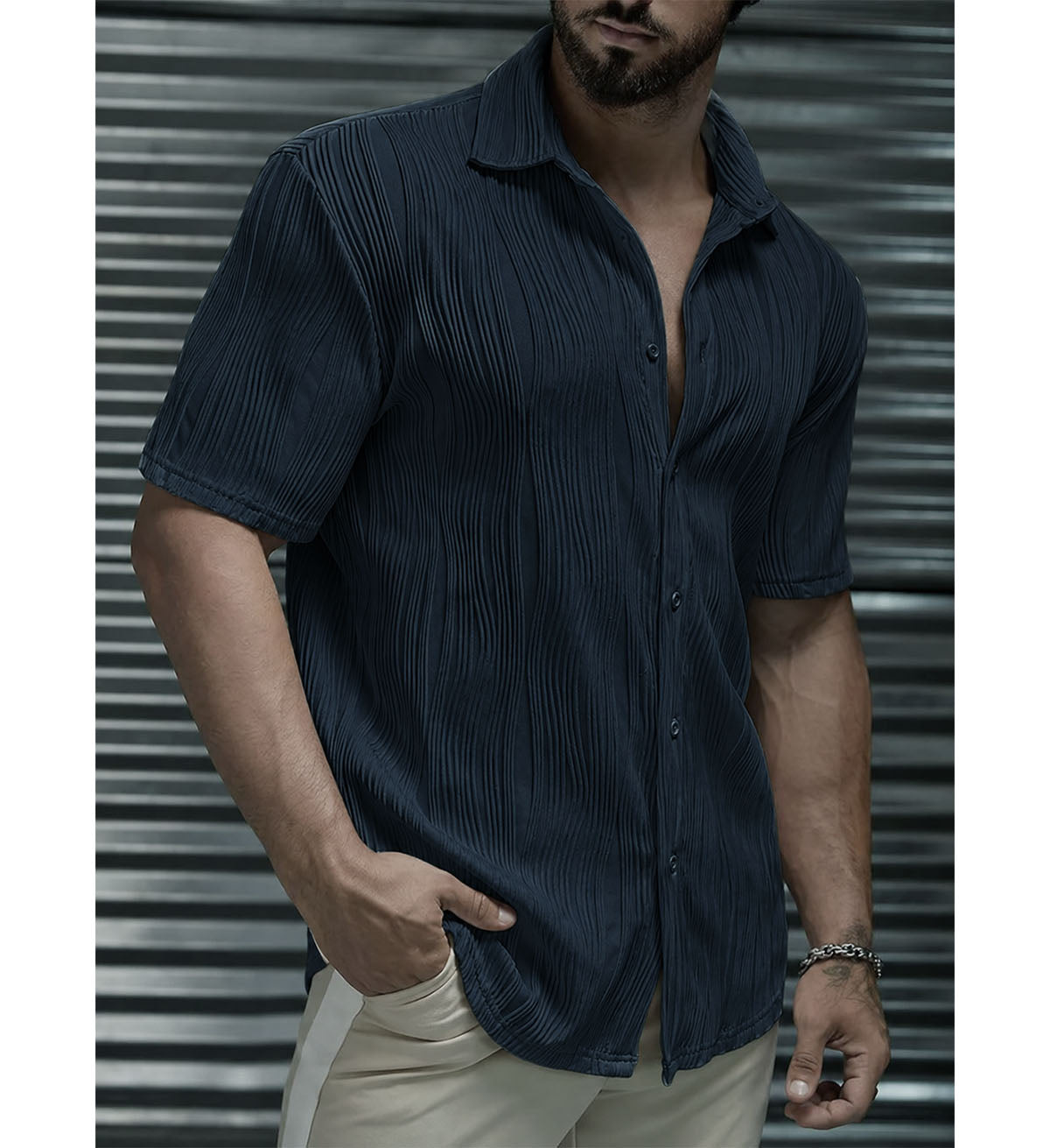 RIWYN Fine Knit Slim Fit Shirt