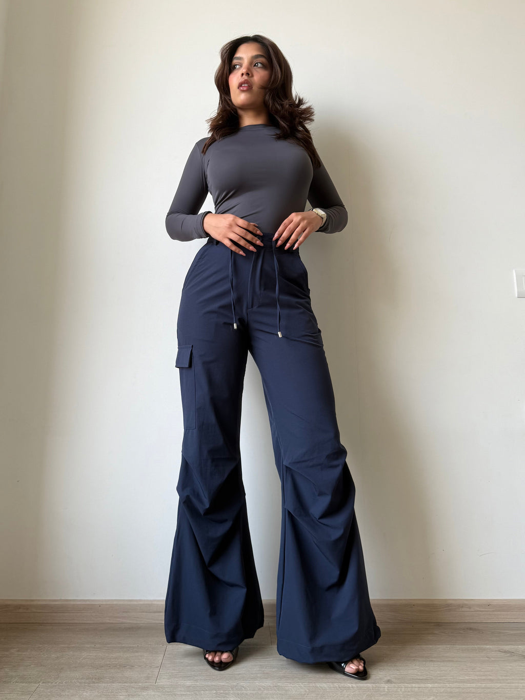 RǏWYÑ | Rare Flare Parachute Pants